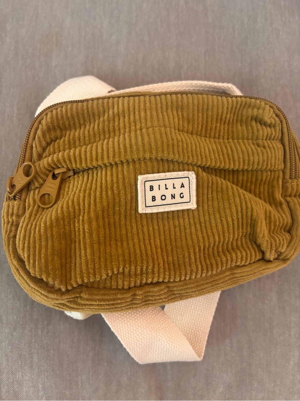 Billabong Olive-Mustard Corduroy Crossbody Bag